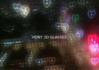 Подгонянные стекла фейерверков стекел 3Д огибания сердец с напечатанным логотипом