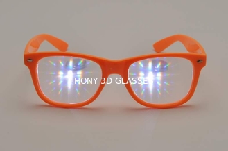 стекла фейерверков 3Д, стекла носки глаза рамки продвижения оранжевые