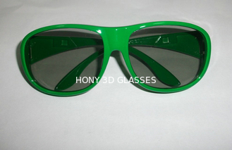 Зеленый линейный поляризовыванный Eyewear стекел 3D пластичный для кино