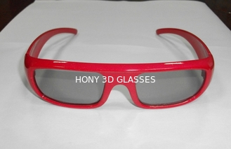 Циркуляр красной рамки пластичный поляризовывал стекла 3D для кино