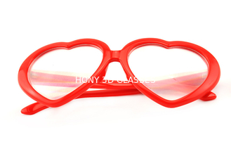 Подгонянные пластичные стекла огибания с рамкой красного цвета формы сердца