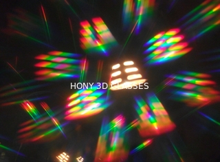 Стекла феиэрверков радуги 3d, пластичные стекла Diffration рамки