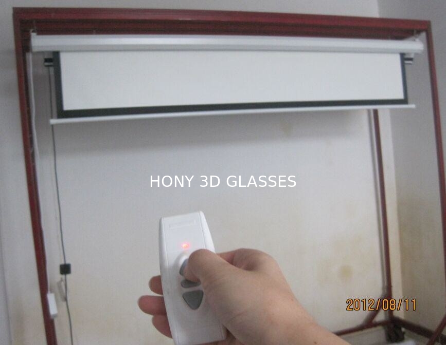 2Д безшовный серебряный экран проекции 3Д, экран репроектора дистанционного управления электрический